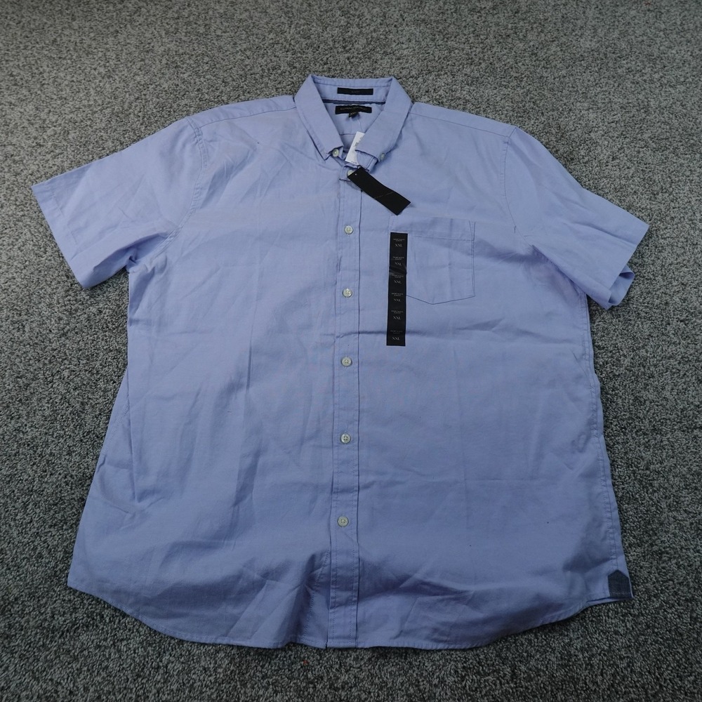 NEW Banana Republic Shirt Mens 2XL Blue Slim Fit OCBD Oxfor Cloth Button Up Top